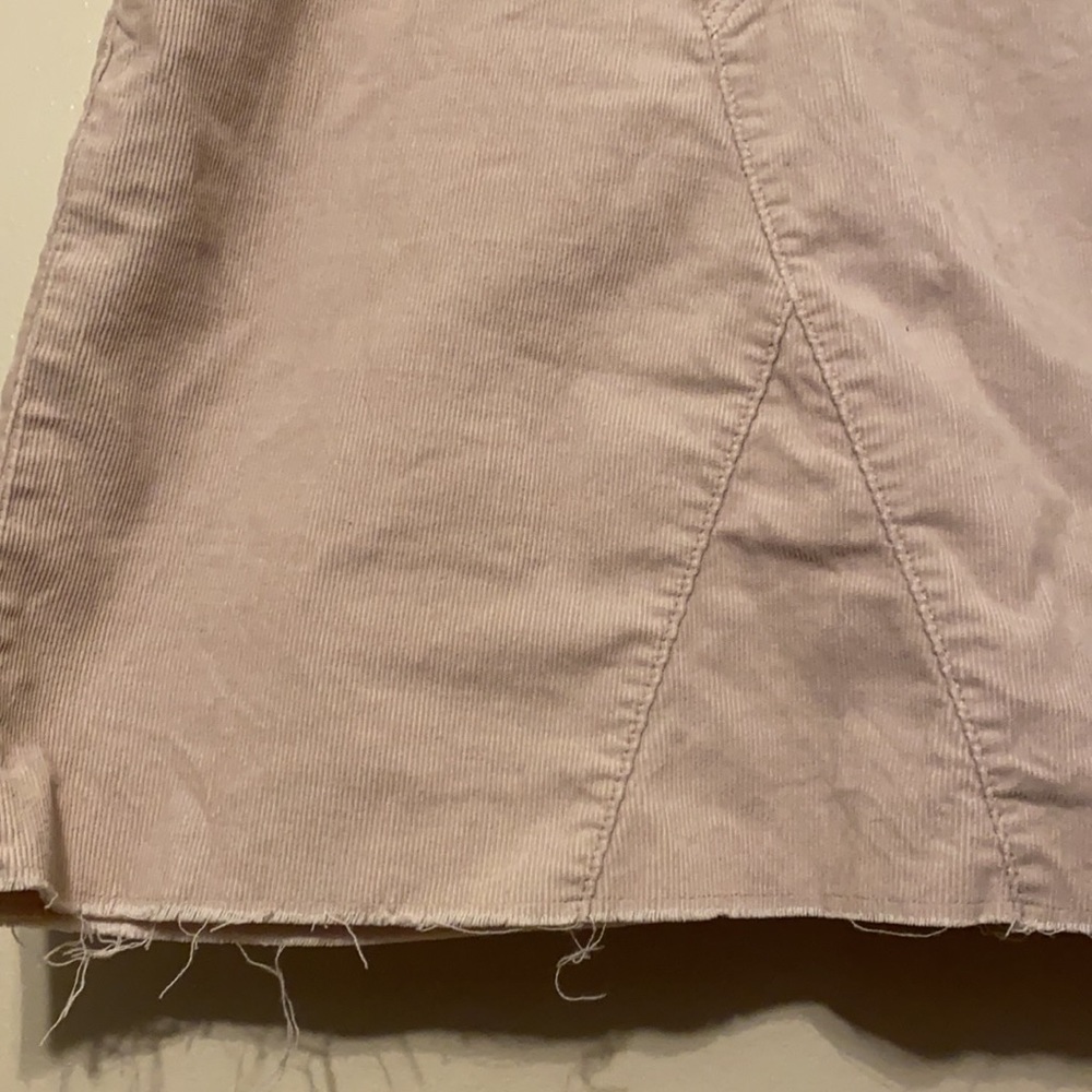 Gap 1969 Distressed Corduroy Cream Midi Skirt 32 Cute Casual Trendy Distressed - Picture 10 of 10
